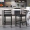 Costway 24-Inch Wooden Bar Stools Set of 2 with Ergonomic Backrest Counter Height Stools Black/White
